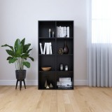 Cumpara ieftin Bibliotecă/Dulap, negru, 66x30x130 cm, lemn prelucrat