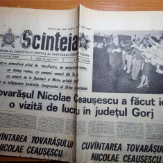 scanteia 12 august 1977-vizita lui ceausescu la targu jiu,motru, judetul gorj