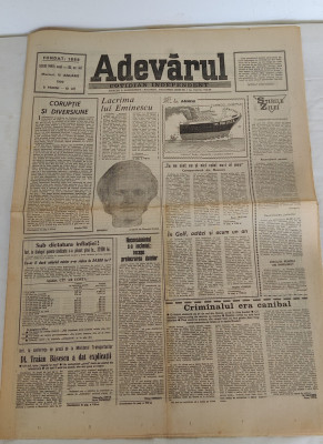 Ziarul ADEVĂRUL (15 ianuarie 1992) Anul III nr. 567 - Dedicat lui Mihai Eminescu foto