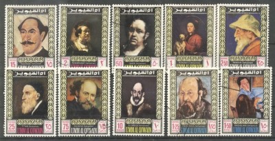 Umm al Qiwain 1967 Paintings, used AJ.038 foto