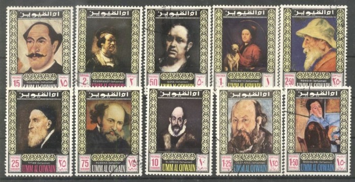 Umm al Qiwain 1967 Paintings, used AJ.038