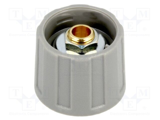 Buton rotativ ABS gri &Oslash;20x15,5mm &Oslash;ax: 6mm OKW