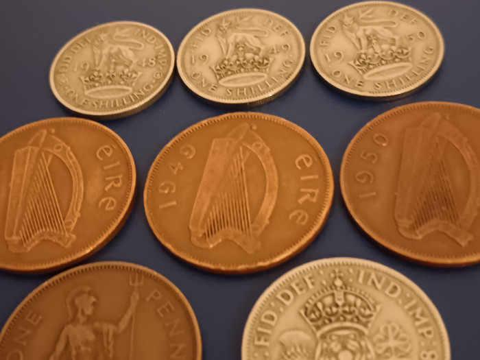 Lot 15 monede (4), diferite ca tara / valoare / an , 1948 1949 1950 [poze]