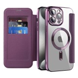 Husa iPhone 15 Pro Asteroid GSM SmartMag Book Case, mov