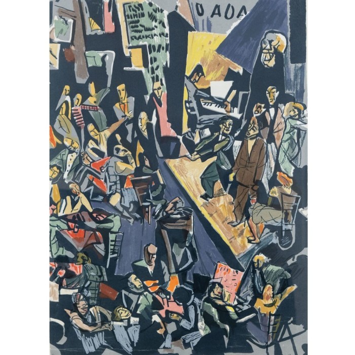 Litografie color Marcel Iancu ( Janco )