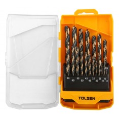 Set de 19 burghie HSS negru si aur Industrial, Tolsen