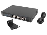 Switch Ethernet LANBERG RSFE-16P-2C-150, 18 porturi RJ45 Gigabit, IEC C14, 250m