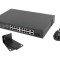 Switch Ethernet LANBERG RSFE-16P-2C-150, 18 porturi RJ45 Gigabit, IEC C14, 250m