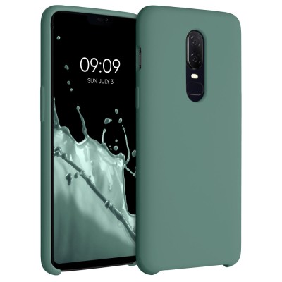 Husa pentru OnePlus 6, Silicon, Verde, 46122.166 foto