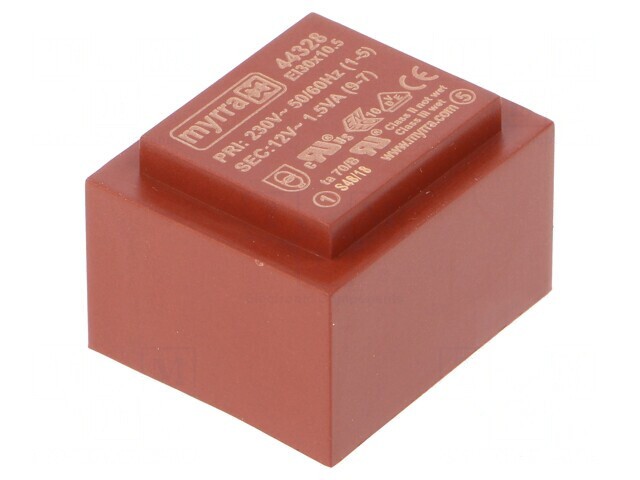 Transformator &Icirc;ncapsulat 1,5VA 230VAC 12V PCB