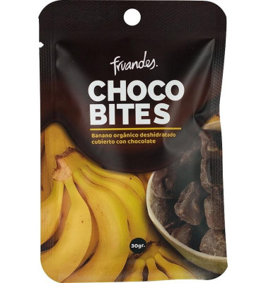 Banane Deshidratate Invelite in Ciocolata Bio 30 grame Fruandes foto