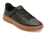 Pantofi sport SKECHERS negri, COURT BREAK, din piele ecologica