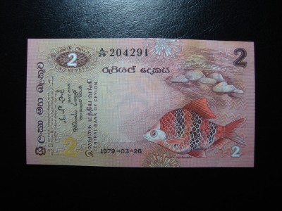 CEYLON 2 RUPII 1979 EXCELENTA foto