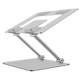 Suport pentru laptop pliabil din aluminiu, reglabil pe inaltime, design ergonomic si sistem de racire, compatibil cu laptopuri pana la 17.3 inch