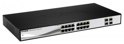 D-link switch dgs-1210-16 16 porturi gigabit 4 porturi combo1000baset/sfp capacity 32gbps 8k mac 19 rackmount foto