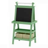 AIYAPLAY Tablă de Desen Dublă Pentru Copii 3-6 Ani, 59x48x118 cm, Verde | Aosom Romania