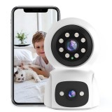 Baby monitor , 2 lentile si control PTZ , viziune nocturna inteligenta, audio bidirectional, supraveghere &icirc;n timp real, rezolutie FHD, conexiune WiFi