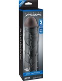 Prelungitor pentru penis de culoare neagra Fantasy X-tensions Mega 3&#039; Extension