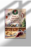 Poster p&acirc;nză bucătărie ne&icirc;nrămat - Citat amuzant rom&acirc;nesc - Imprimeu digital - Vinul este ingredient | A4 (21 x 29.7 cm)