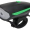 Lanterna led + claxon - 250 lumeni - usb - baterie 1200 mah - 3 functii - 120 db