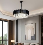 Candelabru Megru Cu Cristale, Eleganta Pentru Spatii Inchise, 10 Becuri X E27