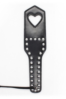TOY222-1 Paleta fetish din imitatie piele cu decupaj in forma de inima foto