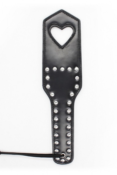 TOY222-1 Paleta fetish din imitatie piele cu decupaj in forma de inima