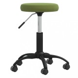 VidaXL Scaun de bucătărie, verde deschis, catifea