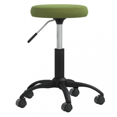 vidaXL Scaun de bucătărie, verde deschis, catifea foto