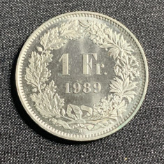 Moneda 1 franc 1989 Elvetia