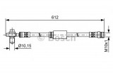 Conducta / cablu frana VW GOLF VI Variant (AJ5) (2009 - 2013) BOSCH 1 987 481 631