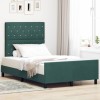 VidaXL Cadru de pat cu headboard Verde &icirc;nchis 120 x 200 cm Catifea 3344870