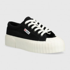 Superga tenisi 2631 STRIPE PLATFORM femei, culoarea alb, S5111SW