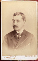 FRANZ MANDY,FOTO.VECHE PE CARTON TIP CDV foto