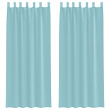 Cumpara ieftin Perdele Voile cu Bucle 2 buc Turcoaz 140x260 cm