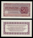 GERMANIA █ bancnota █ 50 Reichsmark █ 1944 █ P-M41 Ro. 514 █ WEHRMACHT █ UNC