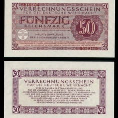 GERMANIA █ bancnota █ 50 Reichsmark █ 1944 █ P-M41 Ro. 514 █ WEHRMACHT █ UNC
