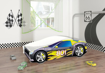 Pat Tineret MyKids Race Car 06 Black-160x80 GreatGoods Plaything foto