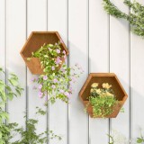 VidaXL Jardiniere de perete, 2 buc., ruginiu, 30x10x25 cm, oțel corten