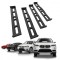 Set Suport Nr. Auto Slim autocorect&reg; - pentru numere inmatriculare fara rama - Negru