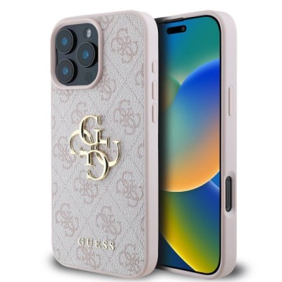 Husa pentru iPhone 16 Pro - Guess Hardcase 4G Big Logo (GUHCP16L4GMGPI) - Pink foto