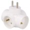 Conector alimentare AC splitter alb 4 socluri