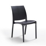 Scaun de grădină din plastic Volare, grafit