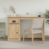 Birou cu Sertar vidaXL, Stejar Sonoma, 115x50x75 cm, Lemn Prelucrat, Maro