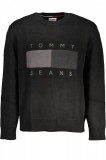 Cumpara ieftin Pulover barbati din bumbac cu imprimeu cu logo negru, Tommy Jeans