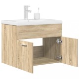VidaXL Dulap pentru chiuvetă baie cu chiuvetă &icirc;ncorporată și robinet
