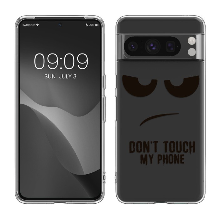 Husa Kwmobile pentru Google Pixel 8 Pro, Transparent/Negru, Silicon, KWM000020JM003C