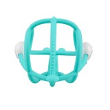 Inel Gingival din silicon Mombella 3 luni+, Melc - Teal