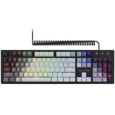 LORGAR Azar 514, Wired mechanical gaming keyboard, RGB backlight, keys number: 104, 50M clicks, linear dream switches, spring cable up to 3.4m, EN lay foto