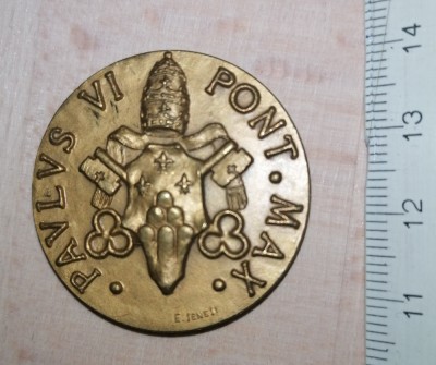 PLACHETA PAPA/ PAPALA - PAULUS VI PONT MAX / ECCE MAGNUS DEI foto